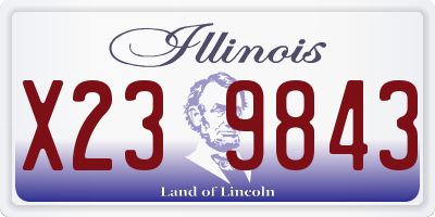 IL license plate X239843