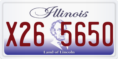 IL license plate X265650