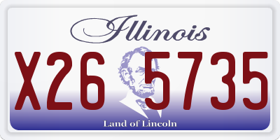 IL license plate X265735