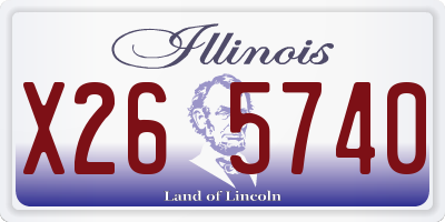 IL license plate X265740