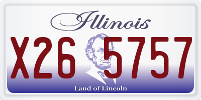 IL license plate X265757
