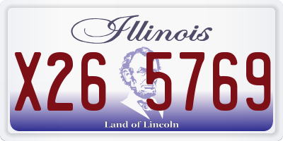 IL license plate X265769