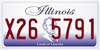IL license plate X265791