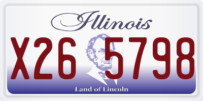 IL license plate X265798