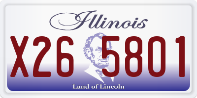 IL license plate X265801
