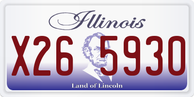 IL license plate X265930