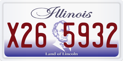 IL license plate X265932