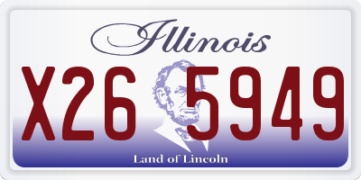 IL license plate X265949