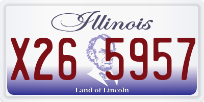 IL license plate X265957