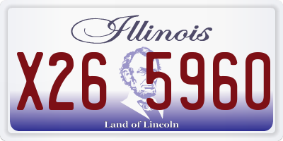 IL license plate X265960