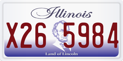 IL license plate X265984