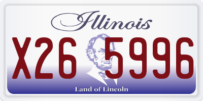 IL license plate X265996