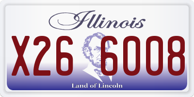 IL license plate X266008
