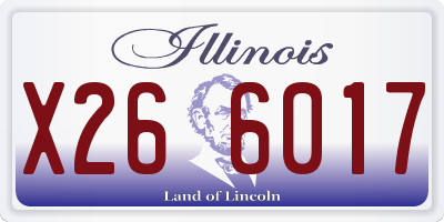IL license plate X266017