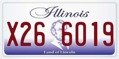 IL license plate X266019