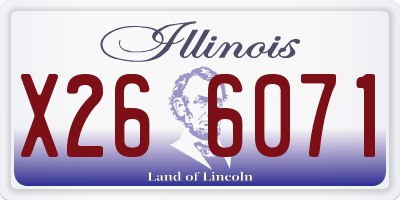 IL license plate X266071