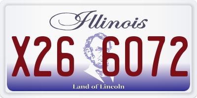 IL license plate X266072