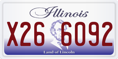 IL license plate X266092