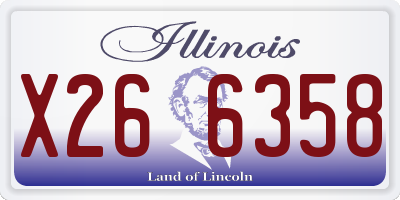 IL license plate X266358
