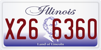 IL license plate X266360