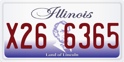IL license plate X266365