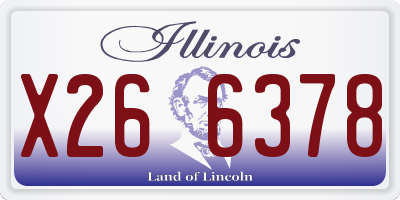 IL license plate X266378