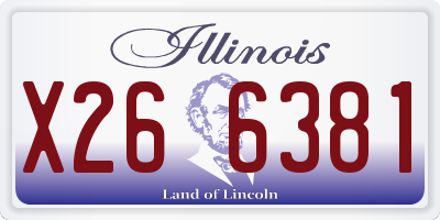 IL license plate X266381
