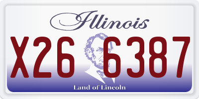 IL license plate X266387