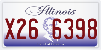 IL license plate X266398