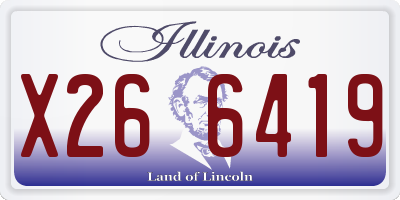 IL license plate X266419