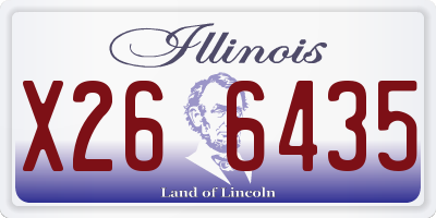 IL license plate X266435