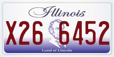 IL license plate X266452
