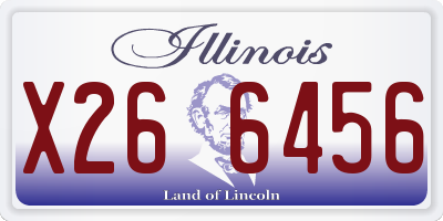 IL license plate X266456