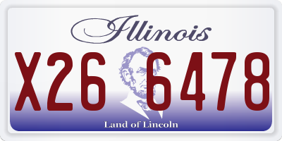 IL license plate X266478