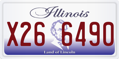 IL license plate X266490