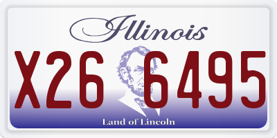 IL license plate X266495