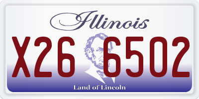 IL license plate X266502