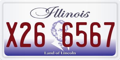 IL license plate X266567