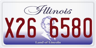 IL license plate X266580