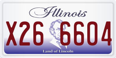 IL license plate X266604