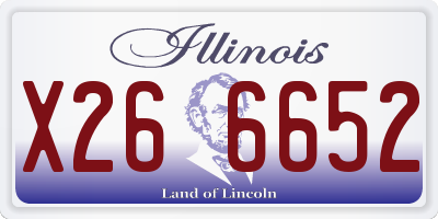 IL license plate X266652