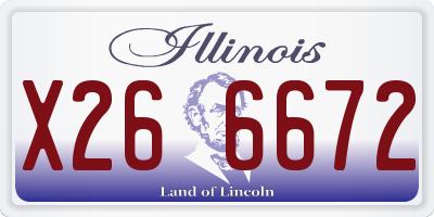 IL license plate X266672