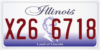 IL license plate X266718