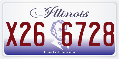 IL license plate X266728