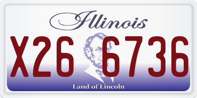 IL license plate X266736