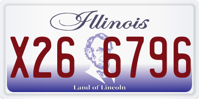 IL license plate X266796