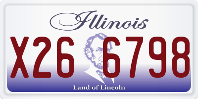 IL license plate X266798
