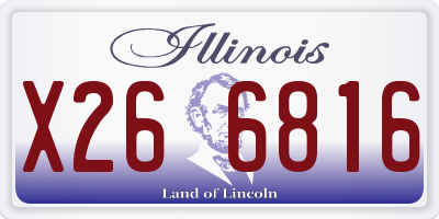 IL license plate X266816