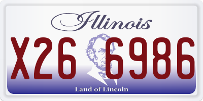 IL license plate X266986
