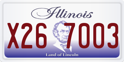 IL license plate X267003